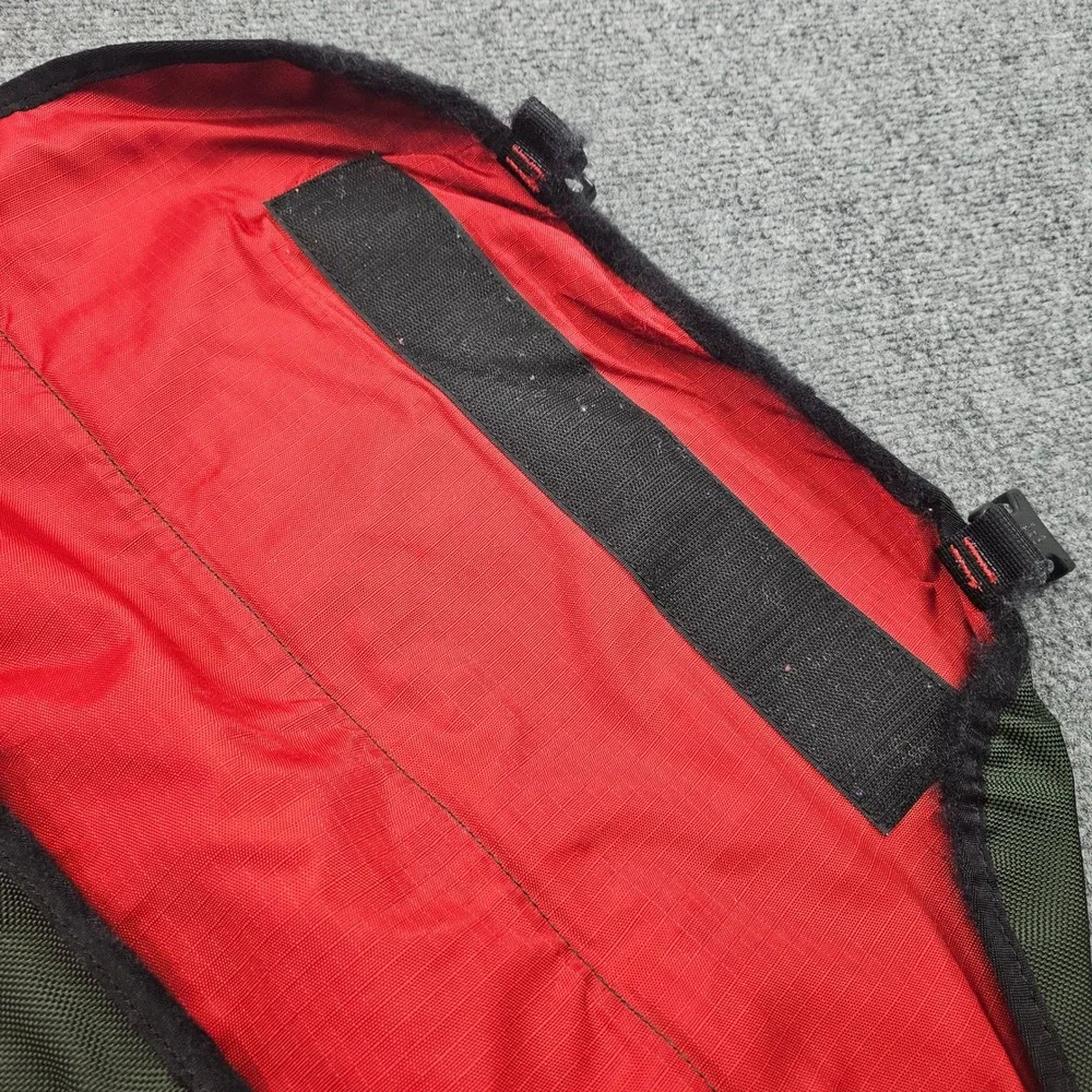 Abercrombie Messenger Bag Green Nylon Flap Buckle Utility Crossbody Techwear Y2K